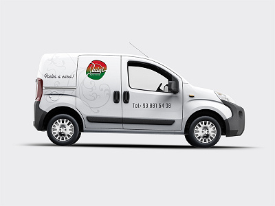 Pastificio Luigi branding delivery logo pasta vehicle