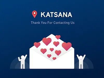 Thank You contact icon illustration katsana telematics website