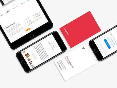 tchgrbr Key Visuals apple branding business card devices digital ios logo logomark mockup web webdesign