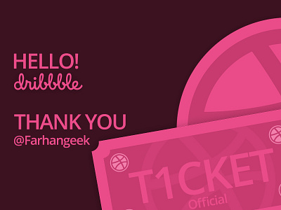 Hello Dribbble! basketball debut first shot ticket