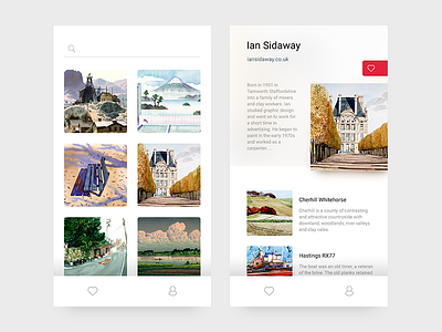 App Concept for Artists app artist gallery ios paintings profile ui user interface ux