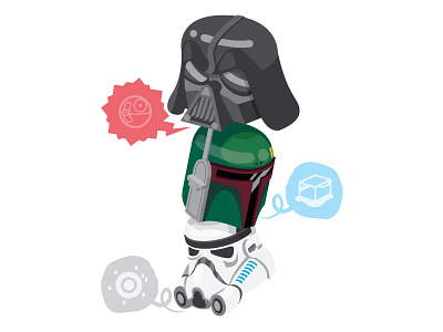 Star Wars Totem Pole darth vadar drawing illustration stack star star wars totem pole wars