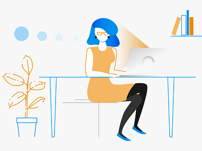 Public Speaking // illustration #01 audience course desk home notebook public speaking training woman