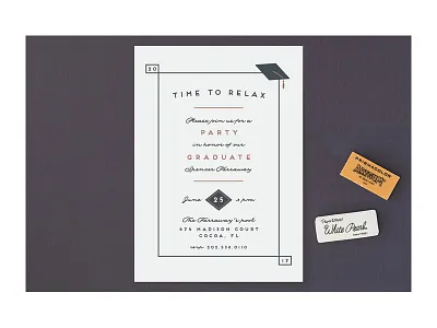 Time to relax grad grad party graduate graduation invitation minted party stationery