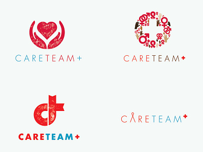 Careteam + aids care health hiv logo team