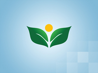 Supplements Logo blue branding green health leaf logo tree