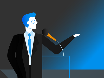 Public Speaking // illustration #02 detail audience conference course desk keynote public speaking training