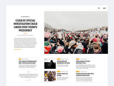 Day 003 Daily UI - Landingpage din grid landingpage newsite newspaper politics trump website yellow