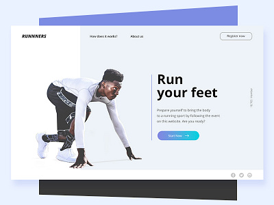 Runners Landing Page UI Concept app desktop graphic design illustration landing page mobile mockup ui ui ux ux web website