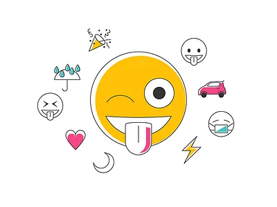 Emoji Adwords adwords collection emoji google line art minimalist smiley unicode whatsapp wink