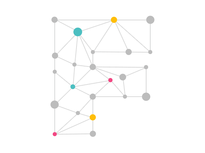 F Dot 2 animation boing letter loop spots svg vector web