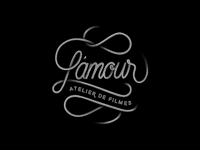 L'amour Filmes black branding lettering logo typography