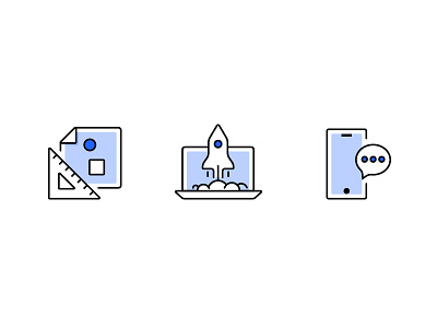 Icon set agency design icon icons line mobile seo set startup