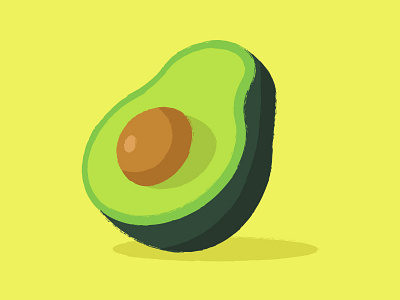 Palta avocado color draw sticker tape vector vegetables