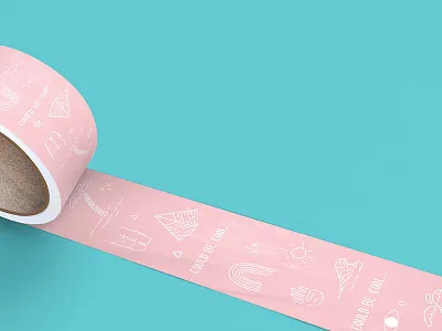 Sticker Mule packing tape rebound butts doodles rainbows tape