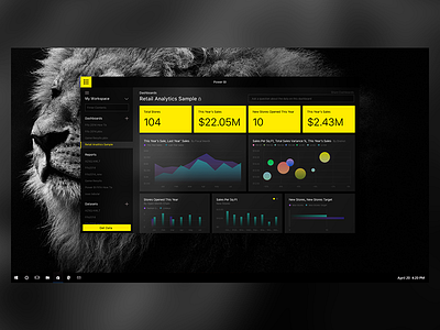 Dashboard - Windows Fluent Design dashboard design fluent microsoft power bi windows