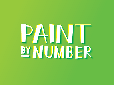 paint it - white hand drawn kids numbers paint type