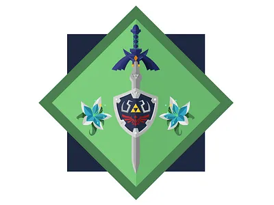 Breath of the Wild / Master Sword + Hylian Shield breath of the wild hylian shield legend of zelda link master sword silent princess zelda