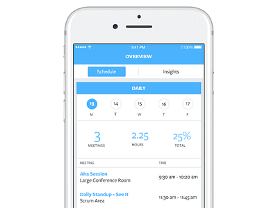 Meeting Tracking App Promo app ios meeting mobile statistics tracking visual design