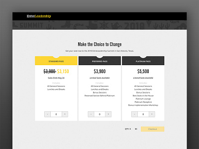 Custom Tickets Sales Page checkout tickets web design
