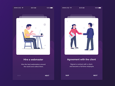 Onboarding - Webmaster better character clean host hosting illustrator landing landingpage web website