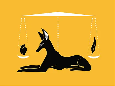 Mr Jacquel american gods dog drawing egyptian illustration jackal mythology nature