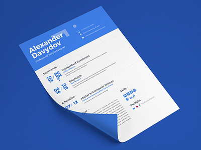 Personal C\/ a4 cv mockup paper personal print resume sheet