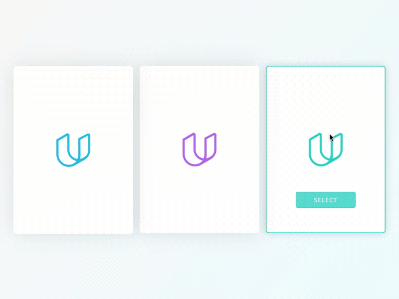 Card Selection Explorations card selection hover state options selected selection state udacity ui interactions