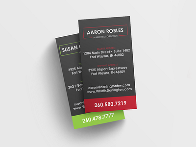 Darlington Holiday Warehouse branding business cards identity print store