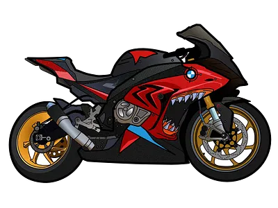 BMW S1000RR Shark! affinitydesigner bmw illustration motorcycle s1000rr shark