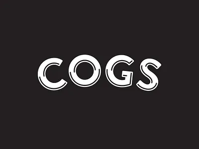 Wordmark WIP branding cogs logo old sign typography vintage wordmark