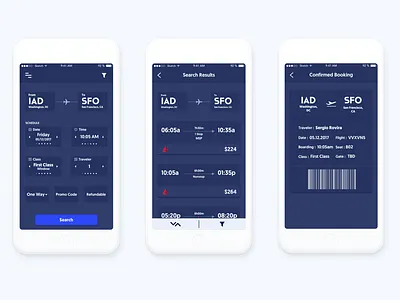 Flight Booking App app booking flight mobile ui uplabs