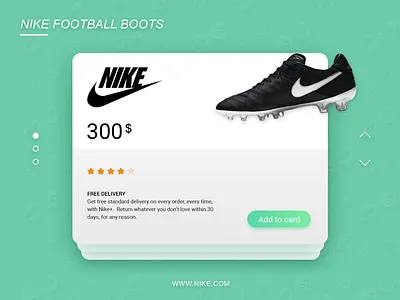 Nike Football Boots Card azerbaijan baku boots card design designer football nike photoshop web