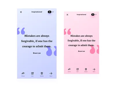 Exploring colours app blue color colours detail icons ios quote quotes red screen ui