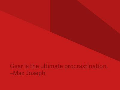 Design Tools are also procrastination. gear procrastination tools