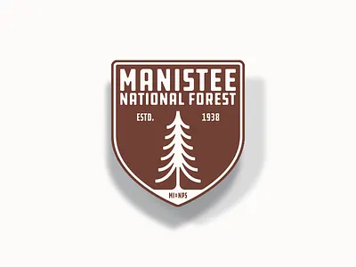 Manistee National Forest Sticker backpacking camping hike huron manistee manistee michigan national park service nps
