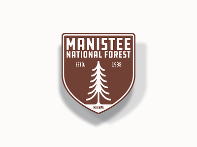 Manistee National Forest Sticker backpacking camping hike huron manistee manistee michigan national park service nps