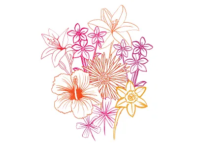 Flowers drawing flowers ink