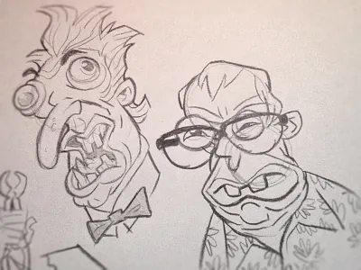 Random Sketches: Weird guys Heads drawing face head pencil sketch