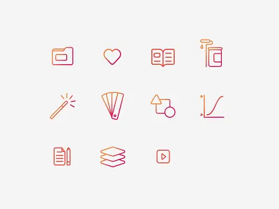 Phlearn icons buttons gradient iconography icons logos modern symbols
