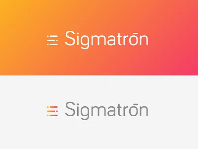 Sigmatron WIP brand branding clean gradient logo modern sport tech tecno wip