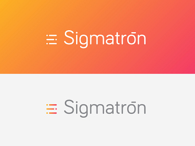 Sigmatron WIP brand branding clean gradient logo modern sport tech tecno wip