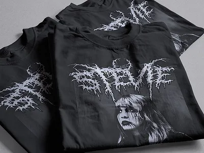 Stevie Nicks "Black Metal" style shirt black metal parody screenprint stevie nicks