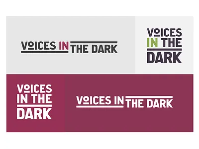 Voices in the Dark Podcast logo branding logo