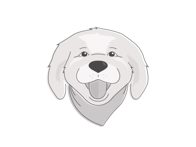 Puppy Love animation gif golden retriever puppy hearts illustration neutrals pet