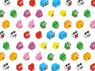 Zookeeper animals animal icon isometric pattern tape zookeeper