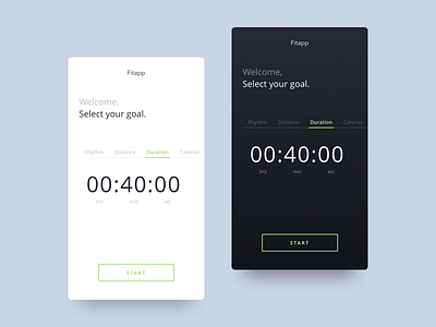 Daily UI #041 - Workout Tracker app button clean dailyui dark light minimal mobile tabs tracker workout