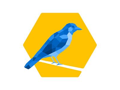 Honeyguide Logo Symbol bird hexagon honeyguide logo low poly symbol