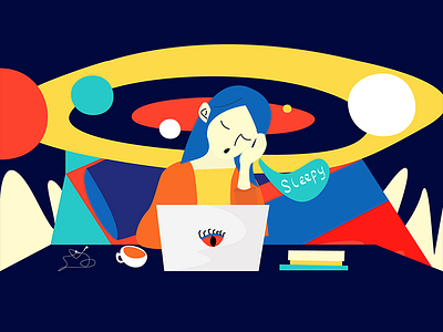Yawn illustration