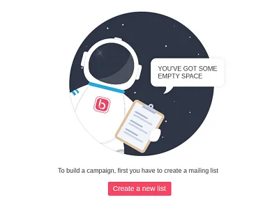 Empty space breezz illustration sendi the spaceman space spaceman